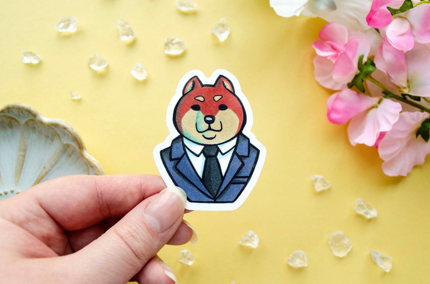 Business Shiba - Vinyylitarra