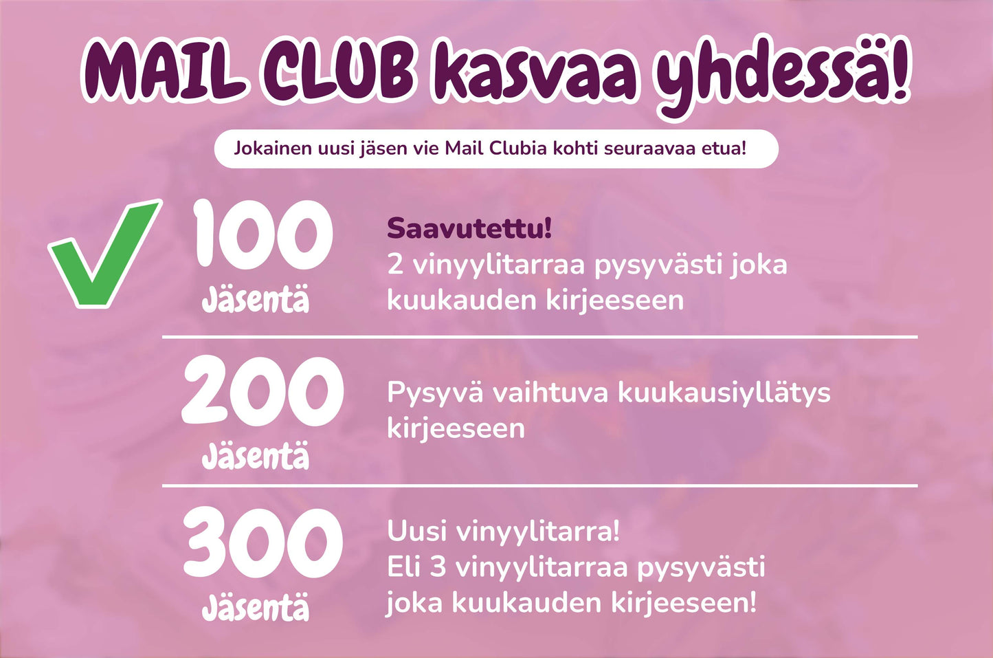 Mail Club - jäsenyys