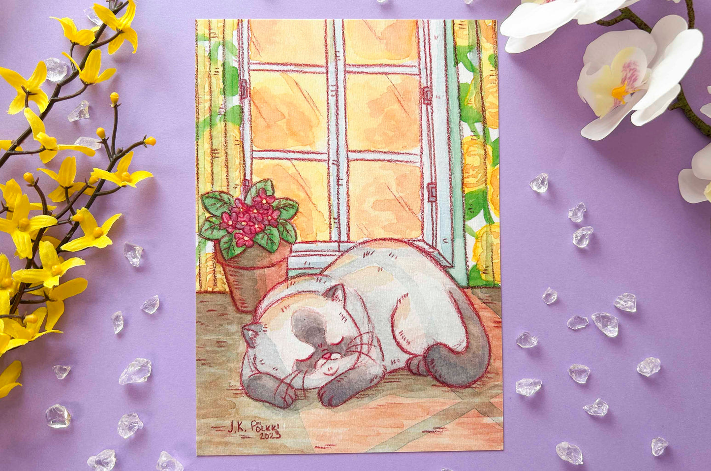 Nokkaunet - A5 Taideprintti