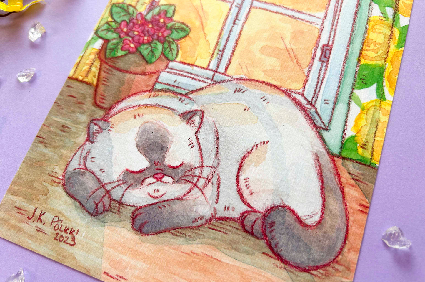 Nokkaunet - A5 Taideprintti