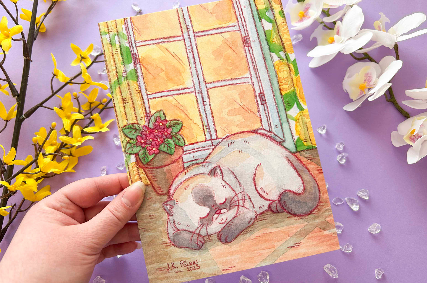 Nokkaunet - A5 Taideprintti