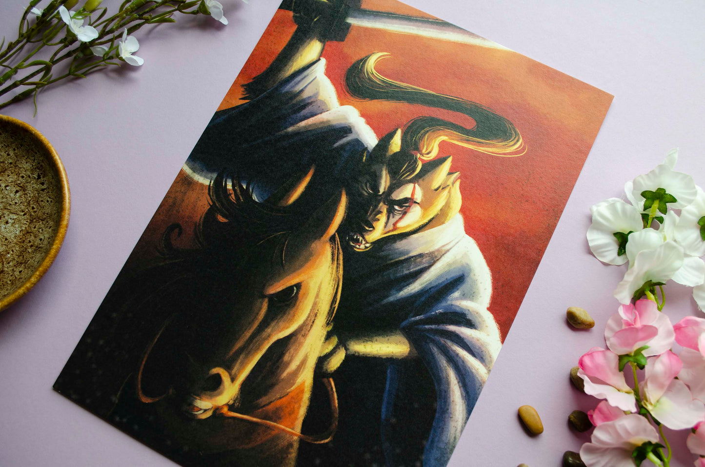 Samurai Wolf - A4 Taideprintti