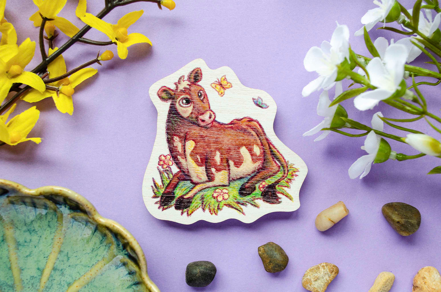 Lehmä niityllä - Magneetti