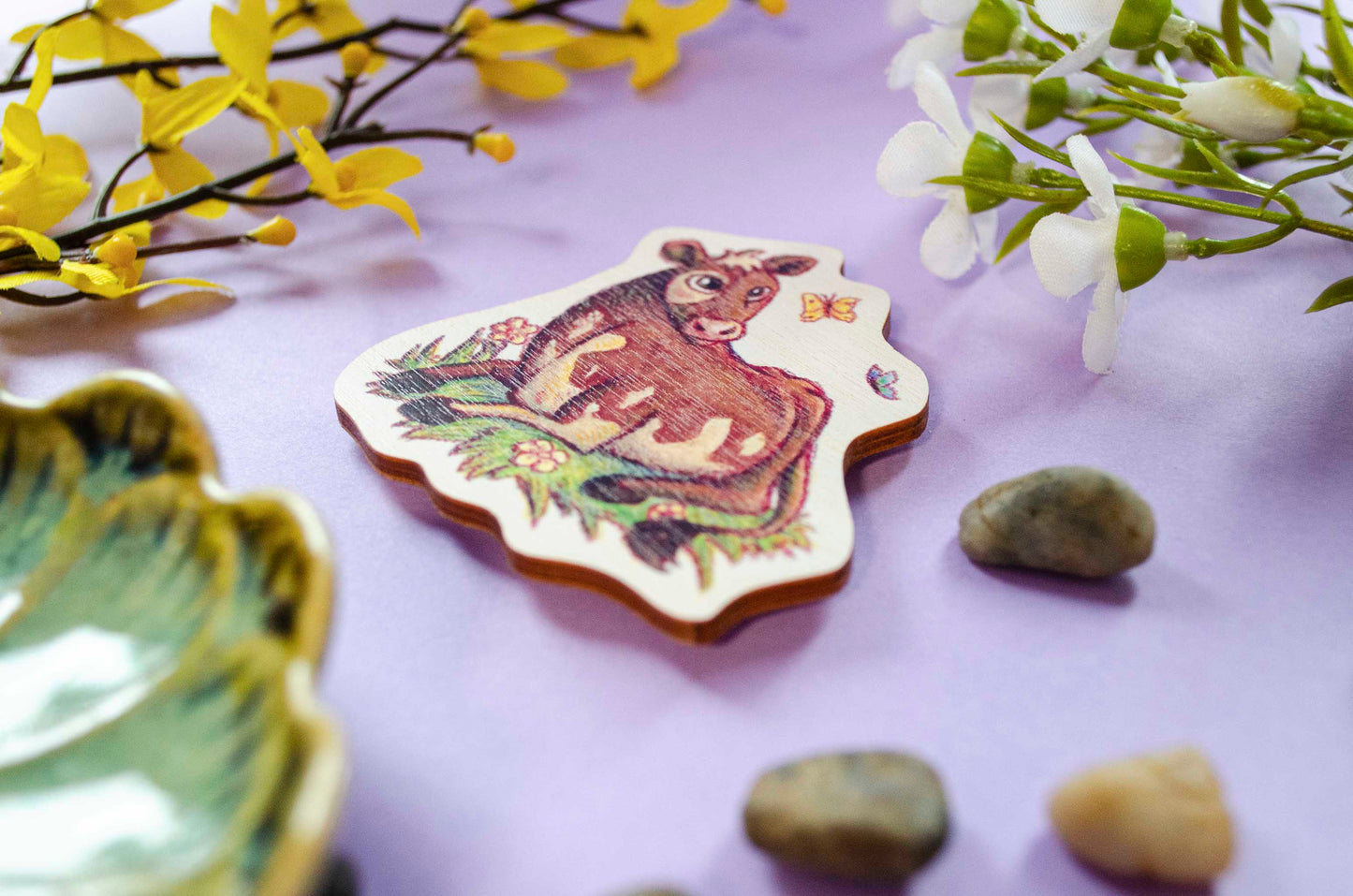 Lehmä niityllä - Magneetti