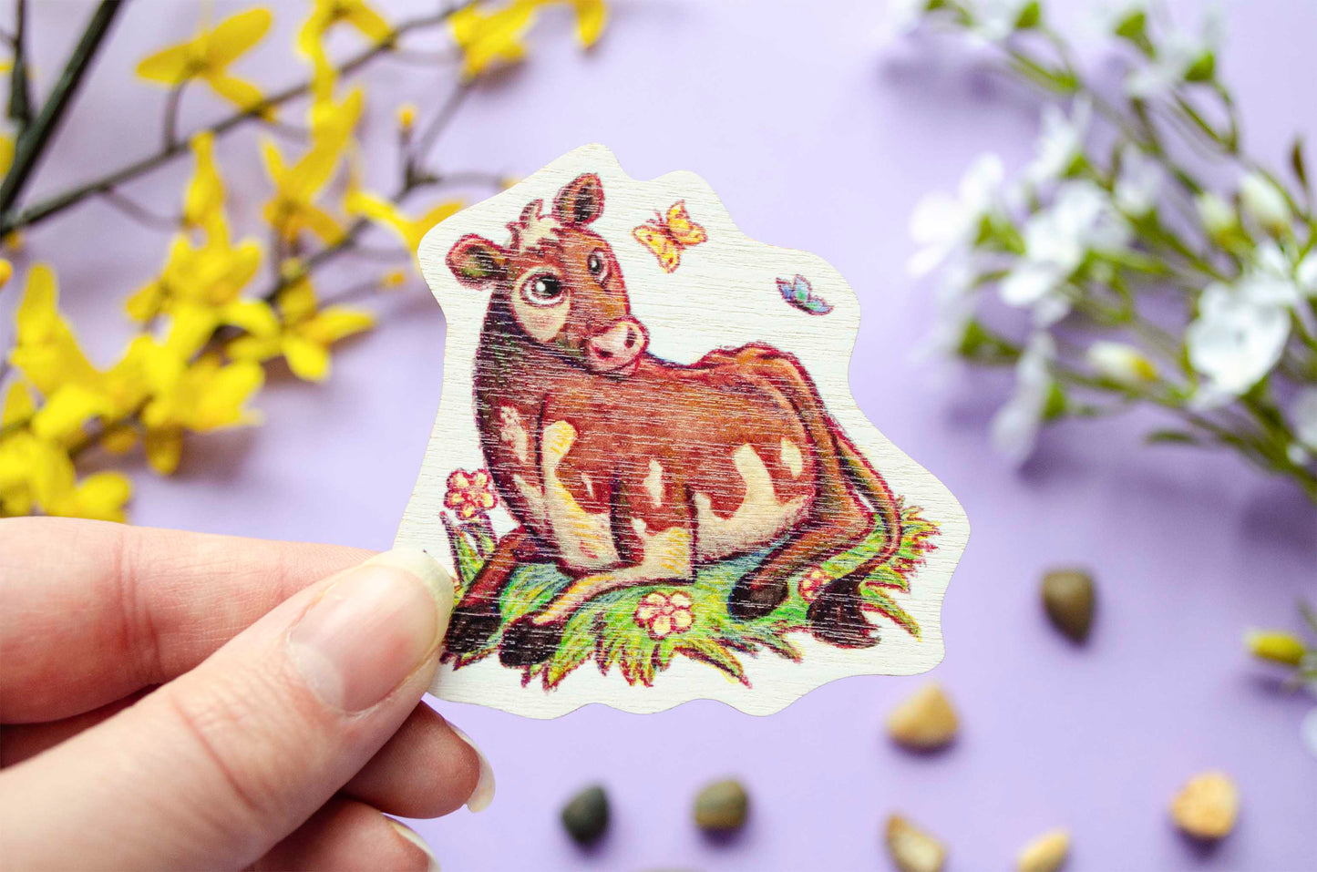 Lehmä niityllä - Magneetti