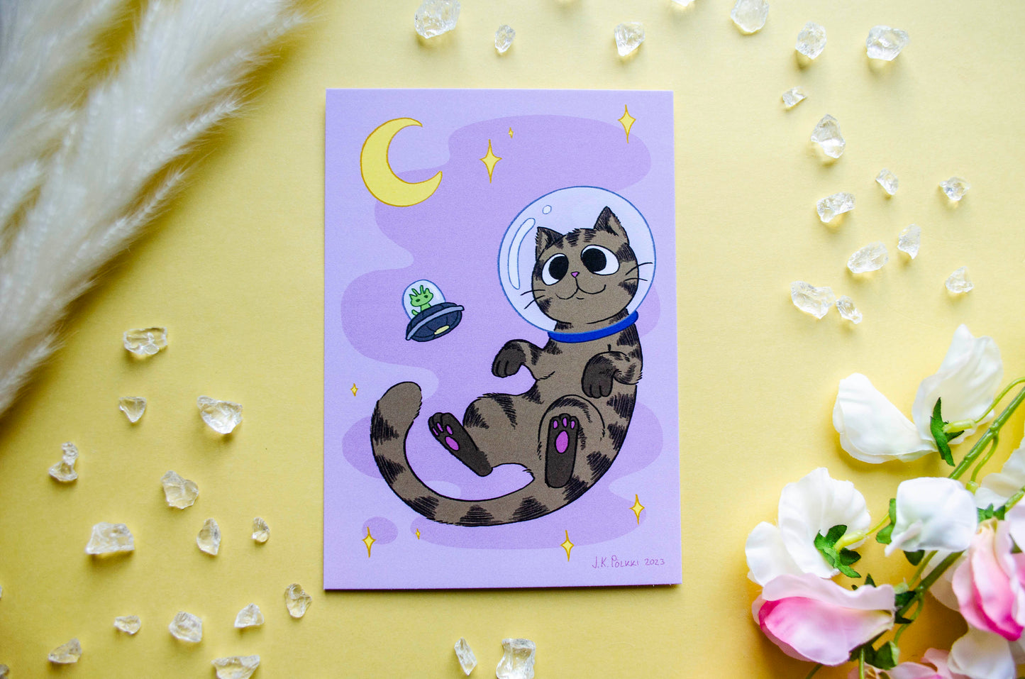 Avaruuskissa - Postikortti