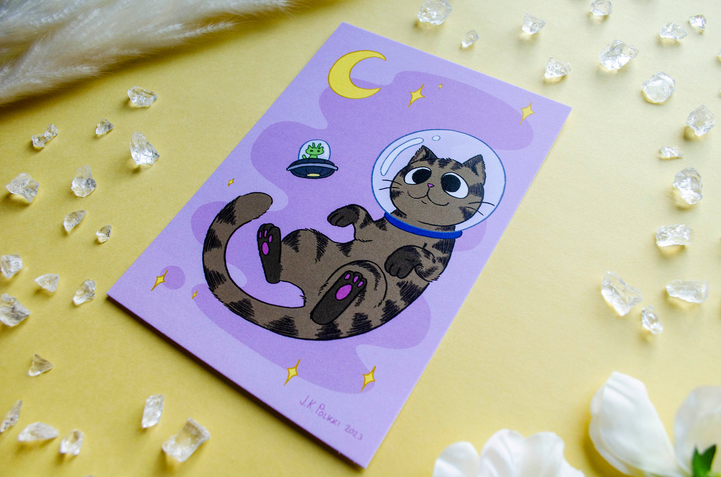 Avaruuskissa - Postikortti