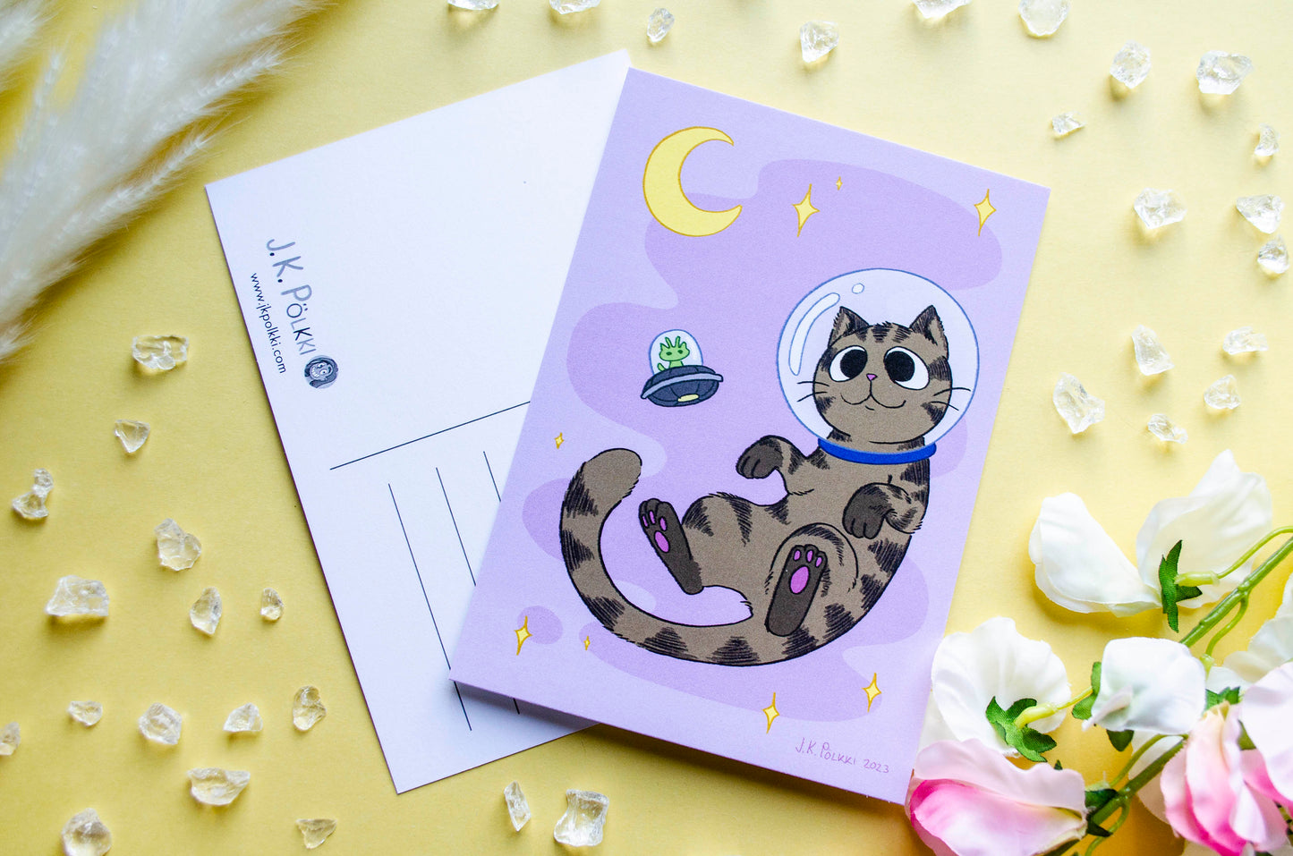 Avaruuskissa - Postikortti