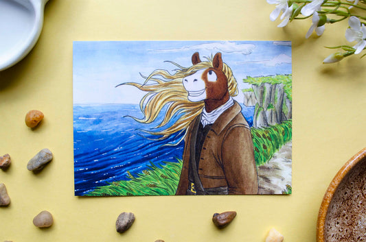 Hevonen rannikolla - Postikortti