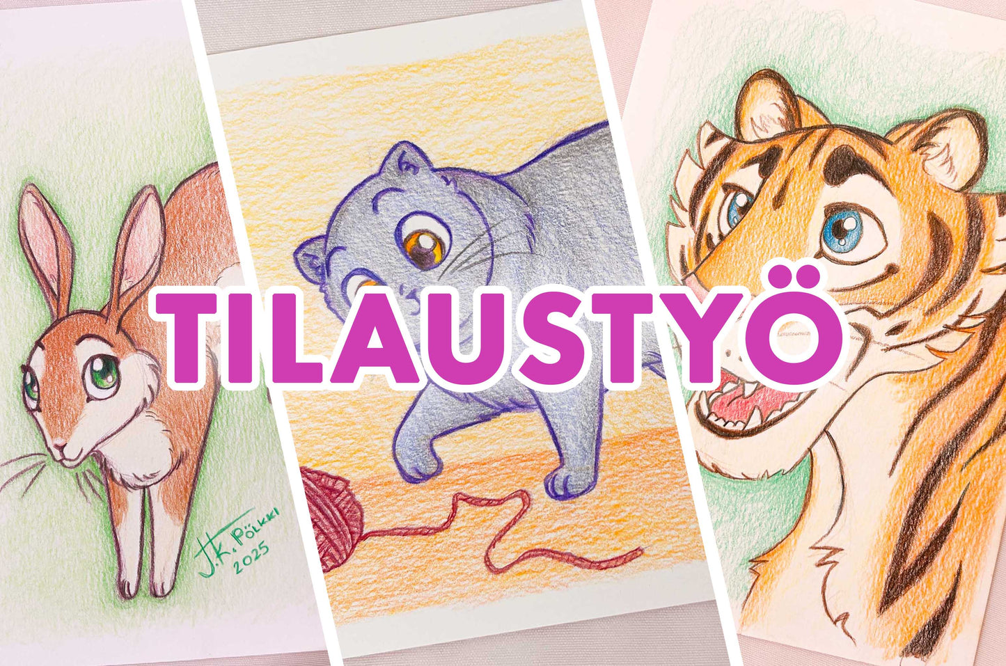 Tilaustyö - A5 Värikynä muotokuvapiirros