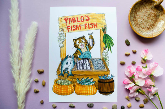 Pablo's Fishy Fish - A4 Taideprintti