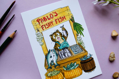 Pablo's Fishy Fish - Postikortti